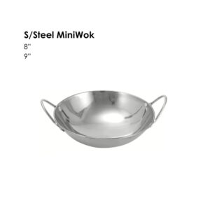Stainless Steel Mini Wok 8'' 9''