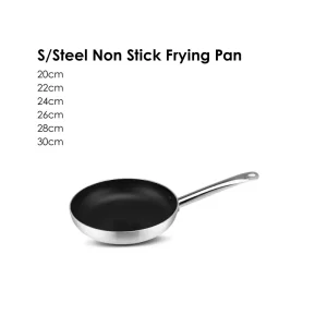 ONGPLAS Stainless Steel Non Stick Deep Frying Pan